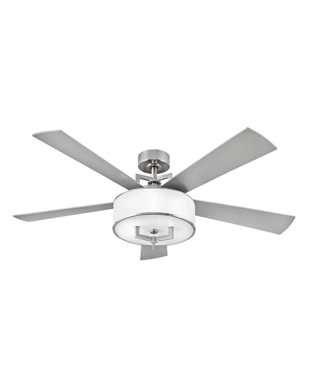Hampton 56" Ceiling Fan with Light in Brushed Nickel