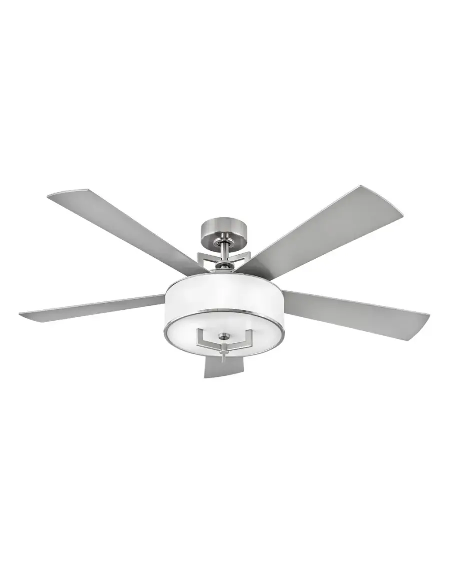 Hampton 56" Ceiling Fan with Light in Brushed Nickel