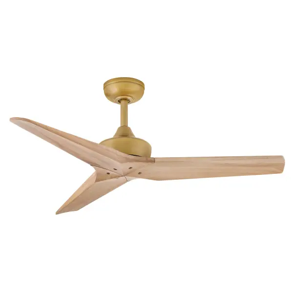 The Chisel 44" combines dramatic modern design with smart technology. Its solid wood blades and Heritage Brass finish create sophisticated style, while the 6-speed DC motor and WiFi connectivity deliver efficient, app-controlled comfort.
