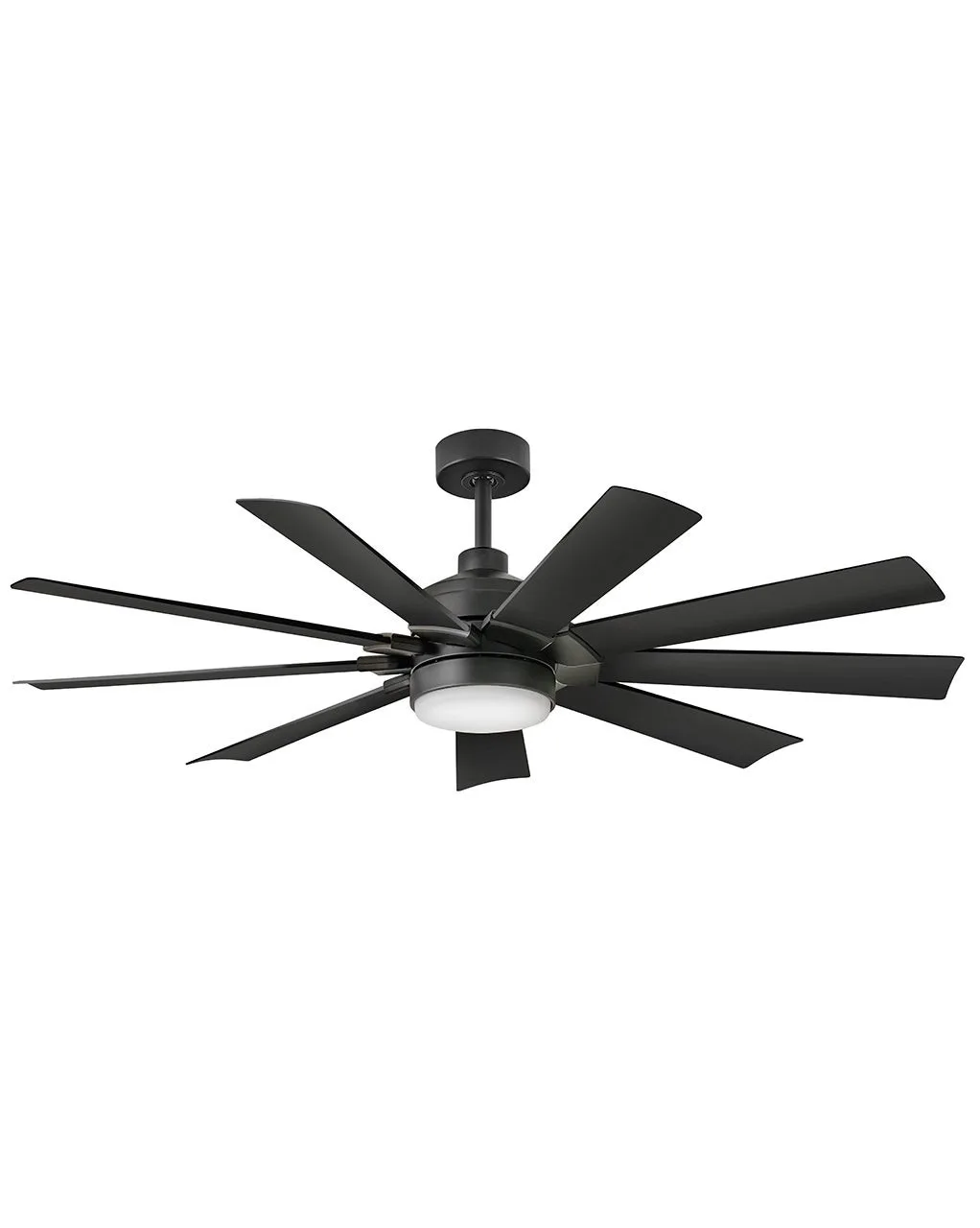 Turbine 60" Ceiling Fan with Light in Matte Black
