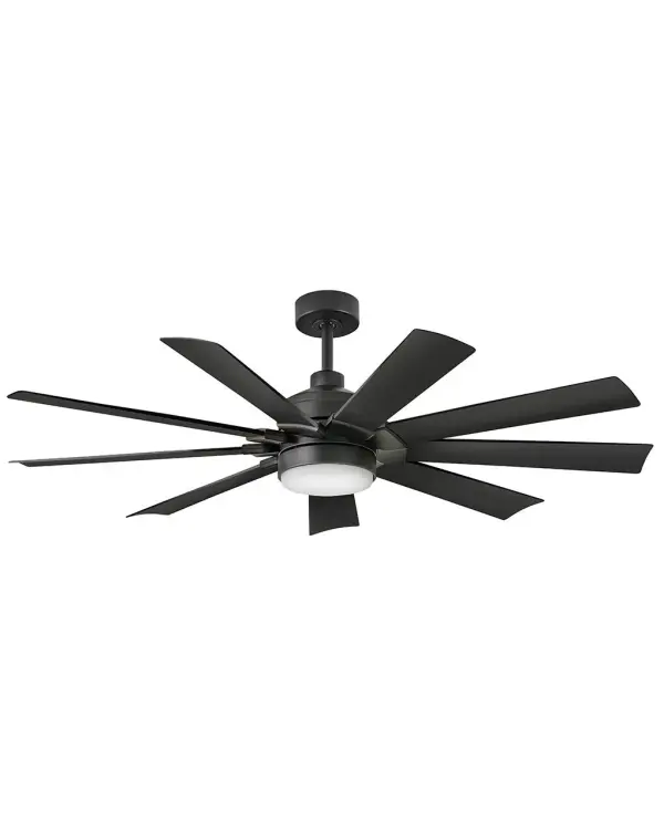Turbine 60" Ceiling Fan with Light in Matte Black