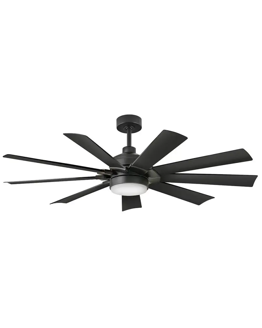 Turbine 60" Ceiling Fan with Light in Matte Black