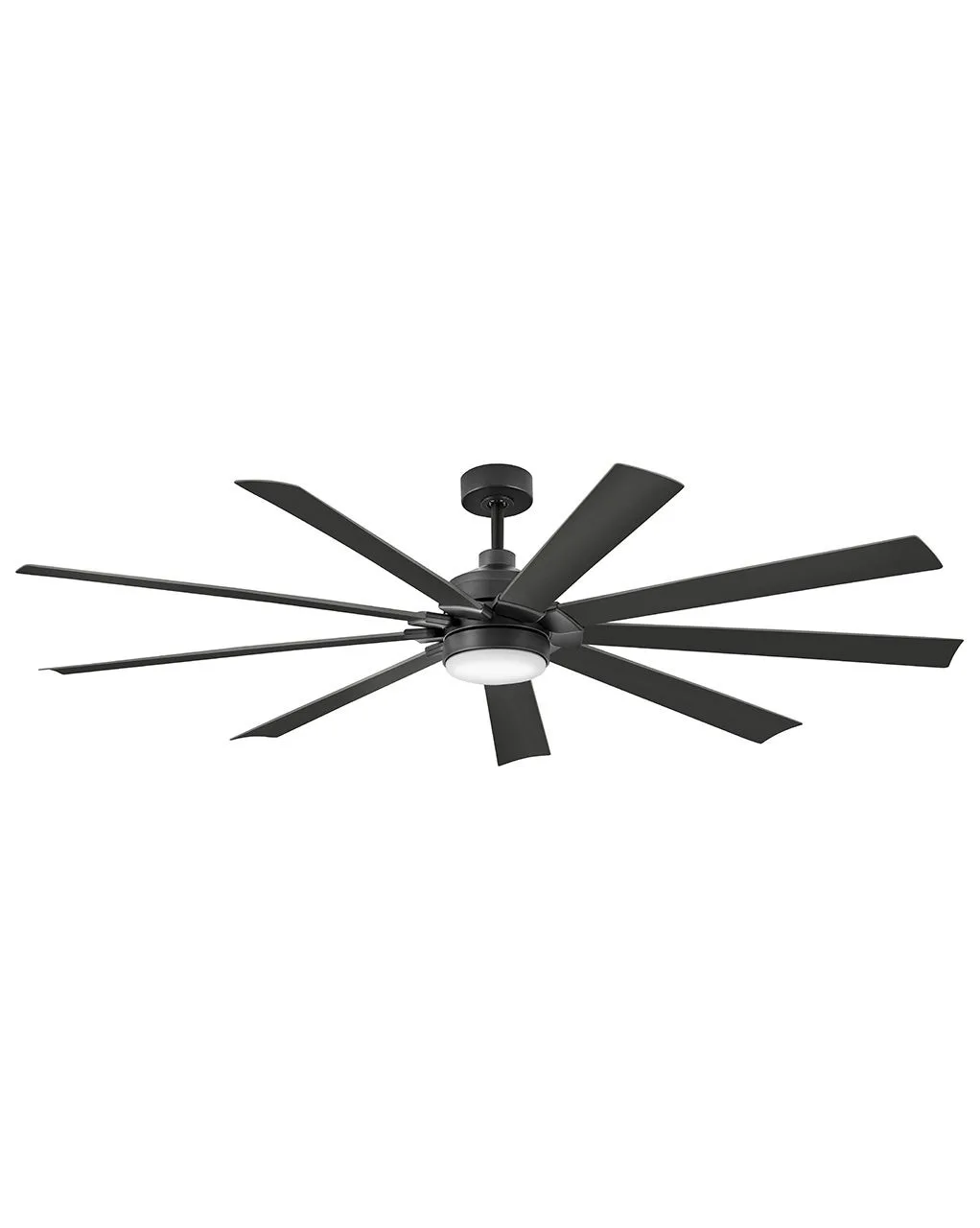 Turbine 80" Ceiling Fan with Light in Matte Black