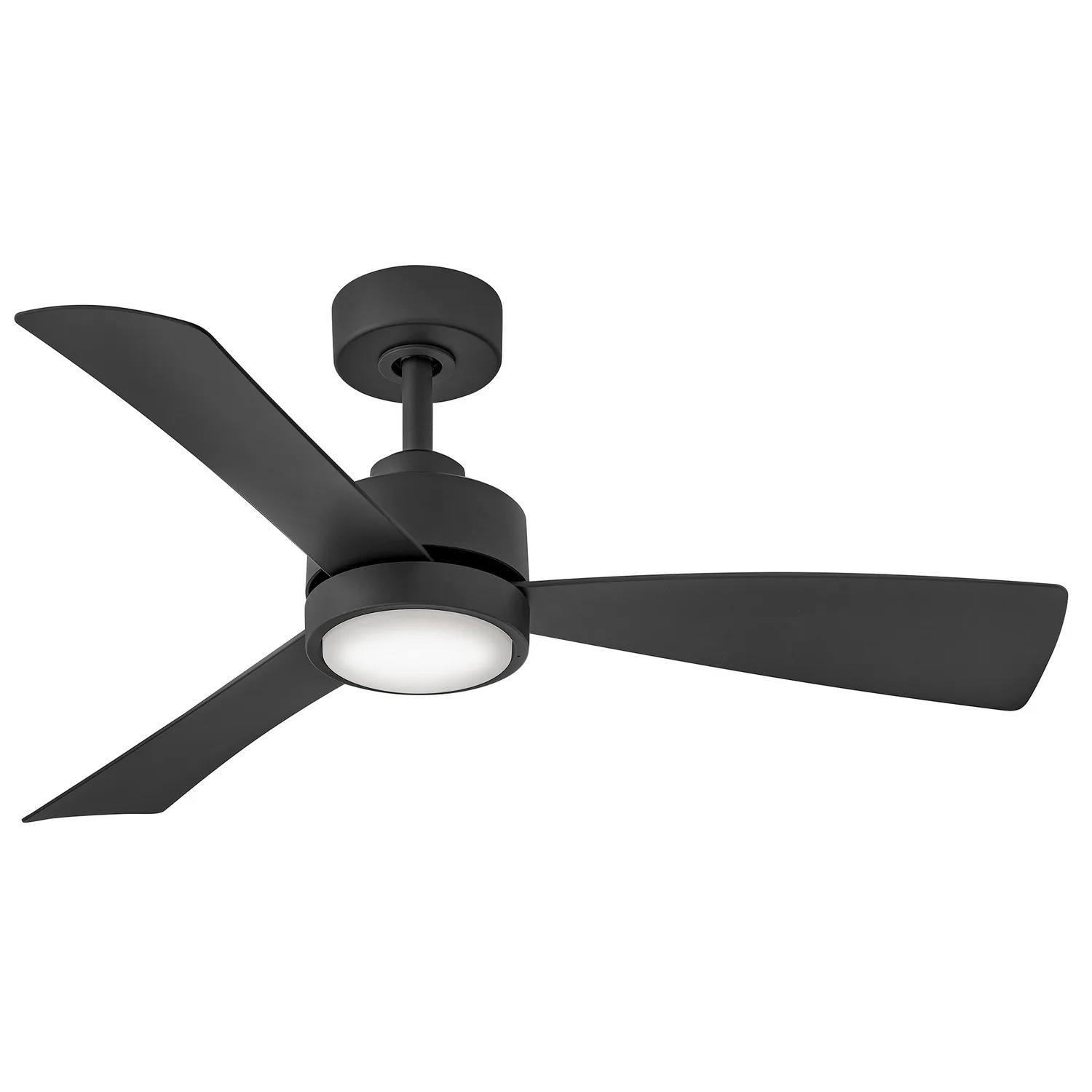 Iver 44" Smart Ceiling Fan with LED Light in Matte Black