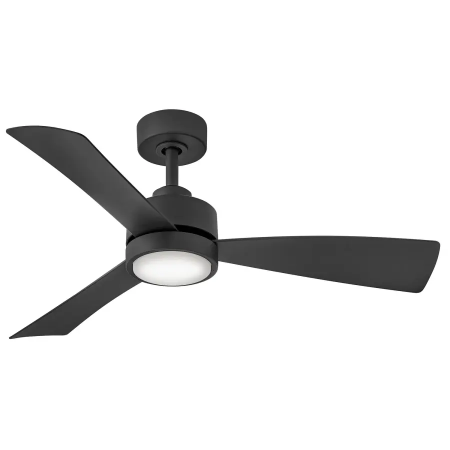 Iver 44" Smart Ceiling Fan with LED Light in Matte Black
