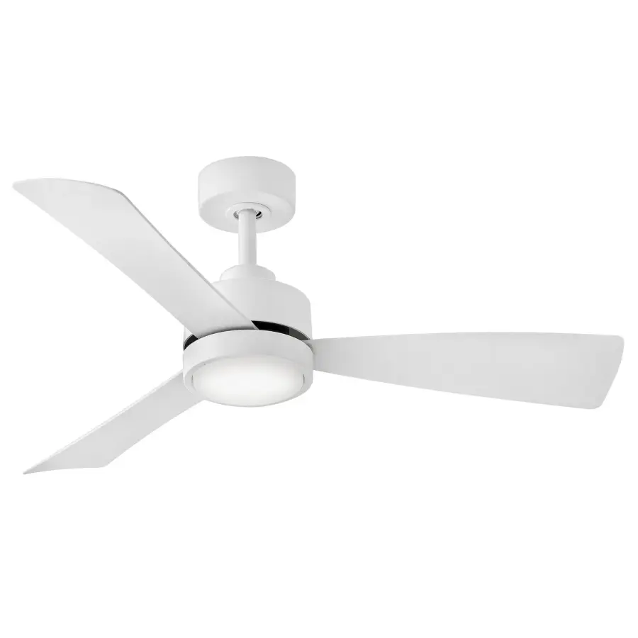 Iver 44" Smart Ceiling Fan with LED Light in Matte White
