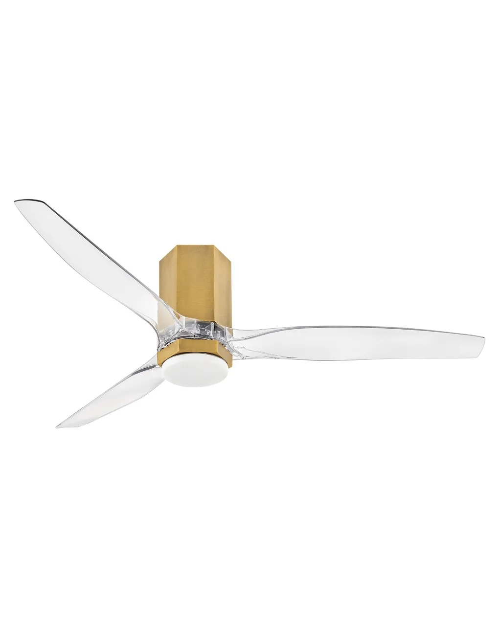 Facet 52" Ceiling Fan with Light in Heritage Brass
