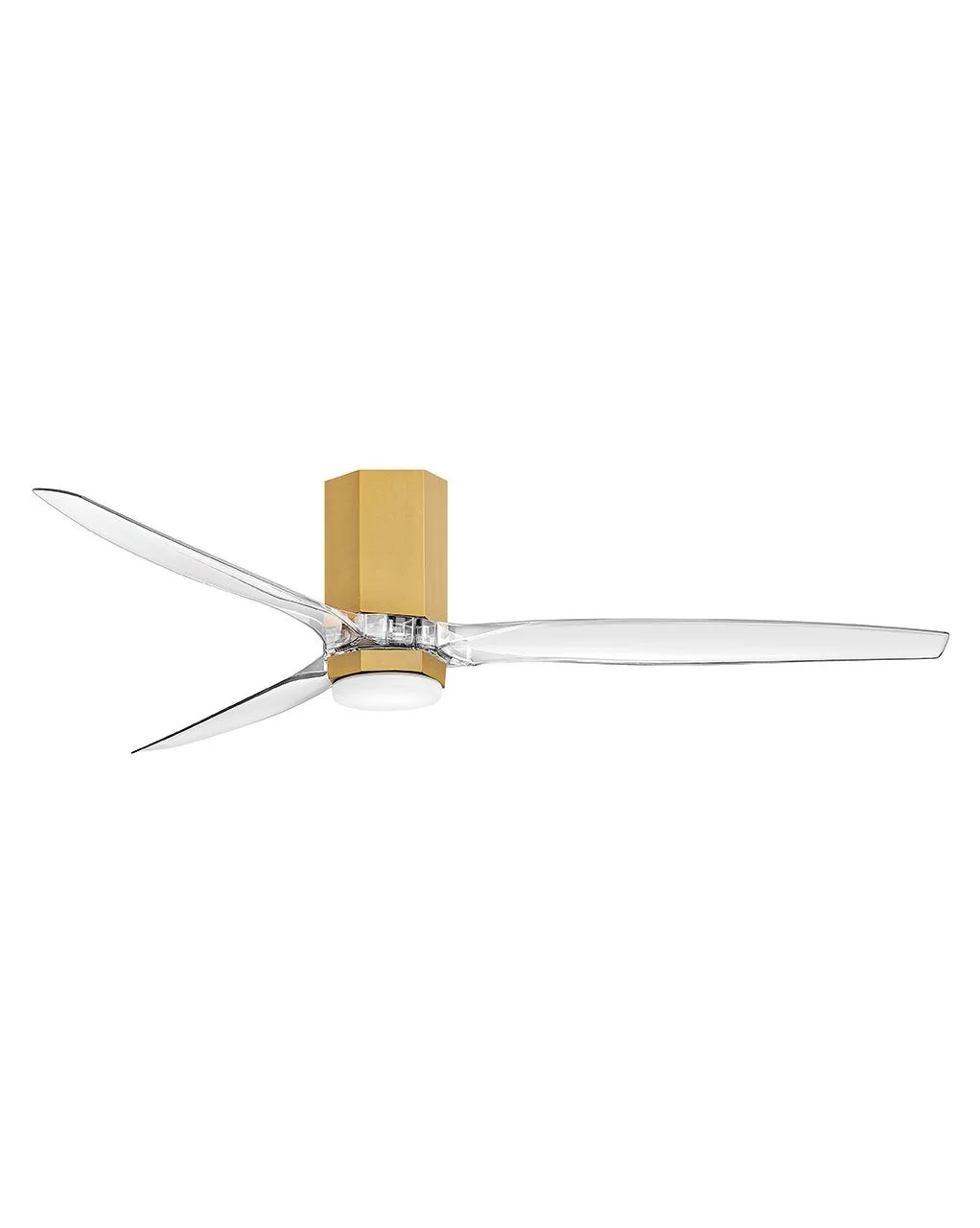 Facet 60" Ceiling Fan with Light in Heritage Brass