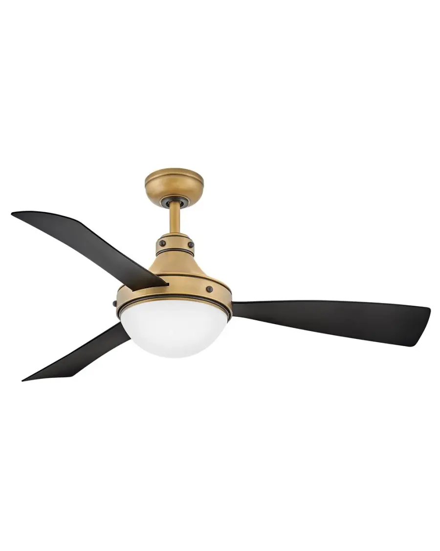 Oliver 50" Ceiling Fan with Light in Heritage Brass