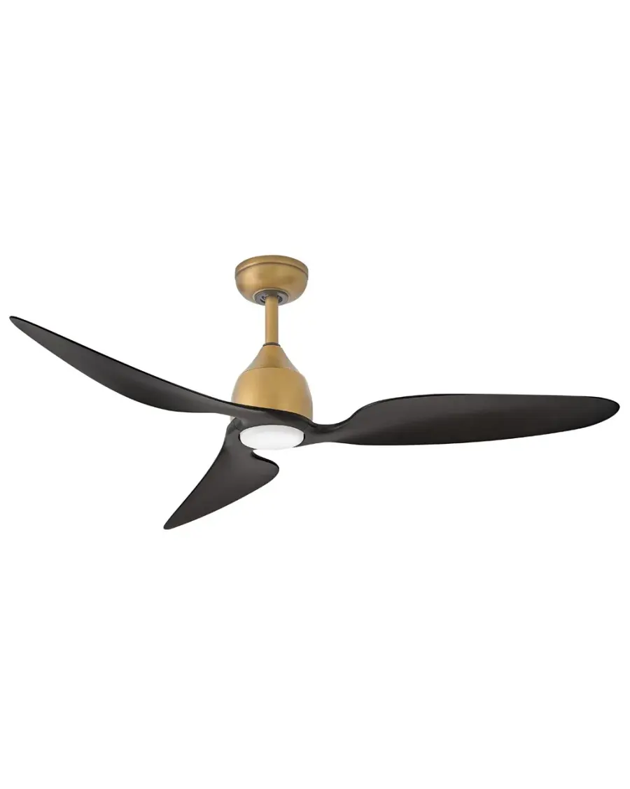 Azura 52" Ceiling Fan with Light in Heritage Brass