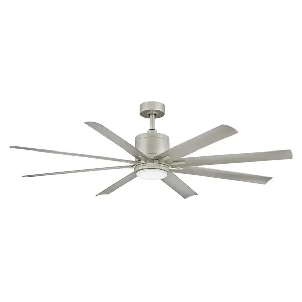 The Vantage delivers impressive performance with 9,129 CFM airflow and exceptional 282 CFM/W efficiency. Its modern industrial design features 8 gently curved blades and integrated LED lighting, making it ideal for large indoor and outdoor spaces.
