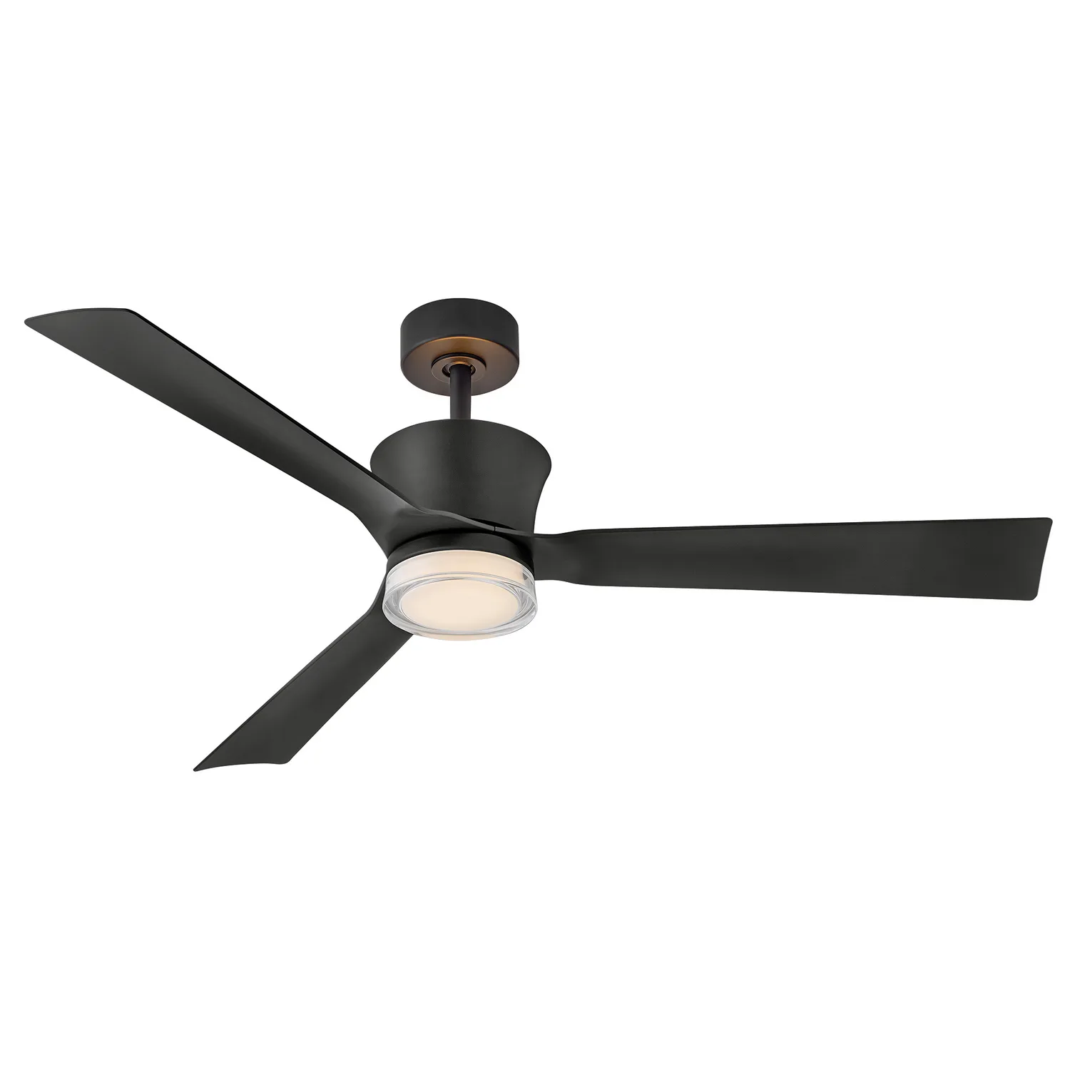 Vosh 56" Smart Ceiling Fan with LED Light in Matte Black