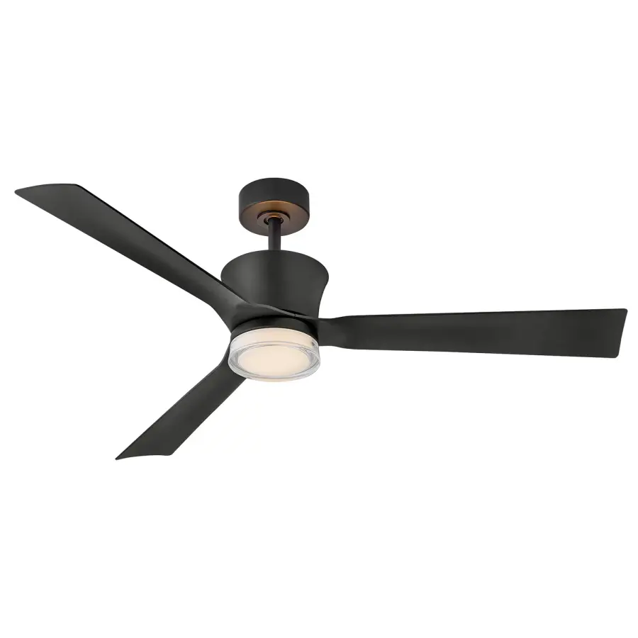 Vosh 56" Smart Ceiling Fan with LED Light in Matte Black
