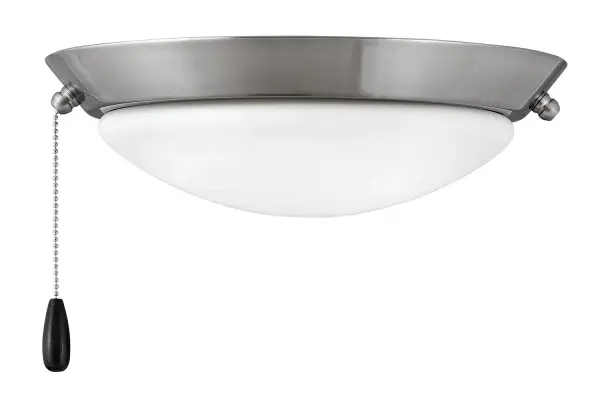 Large Low Profile LED Fan Light Kit in Brushed Nickel