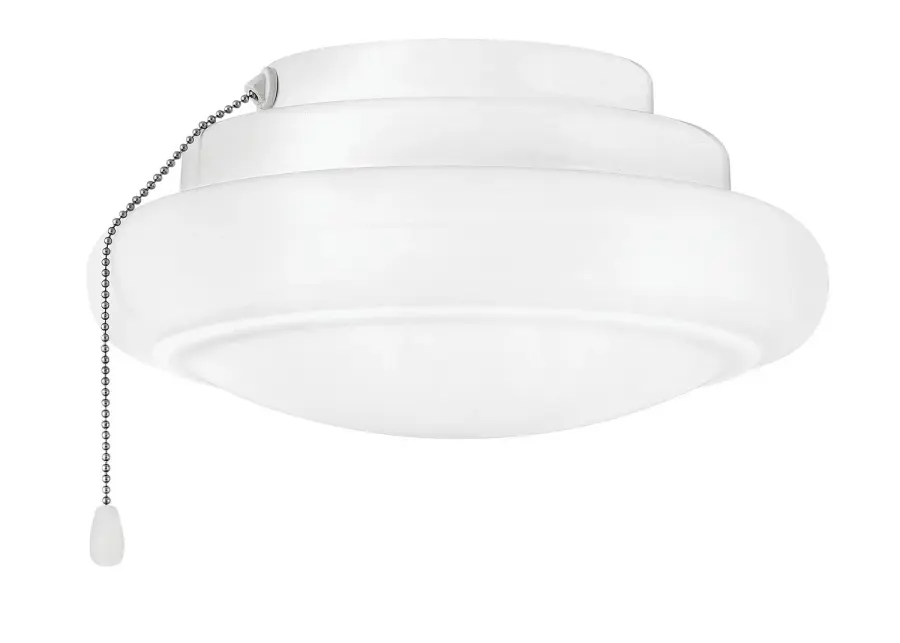 Low Profile LED Fan Light Kit in Appliance White