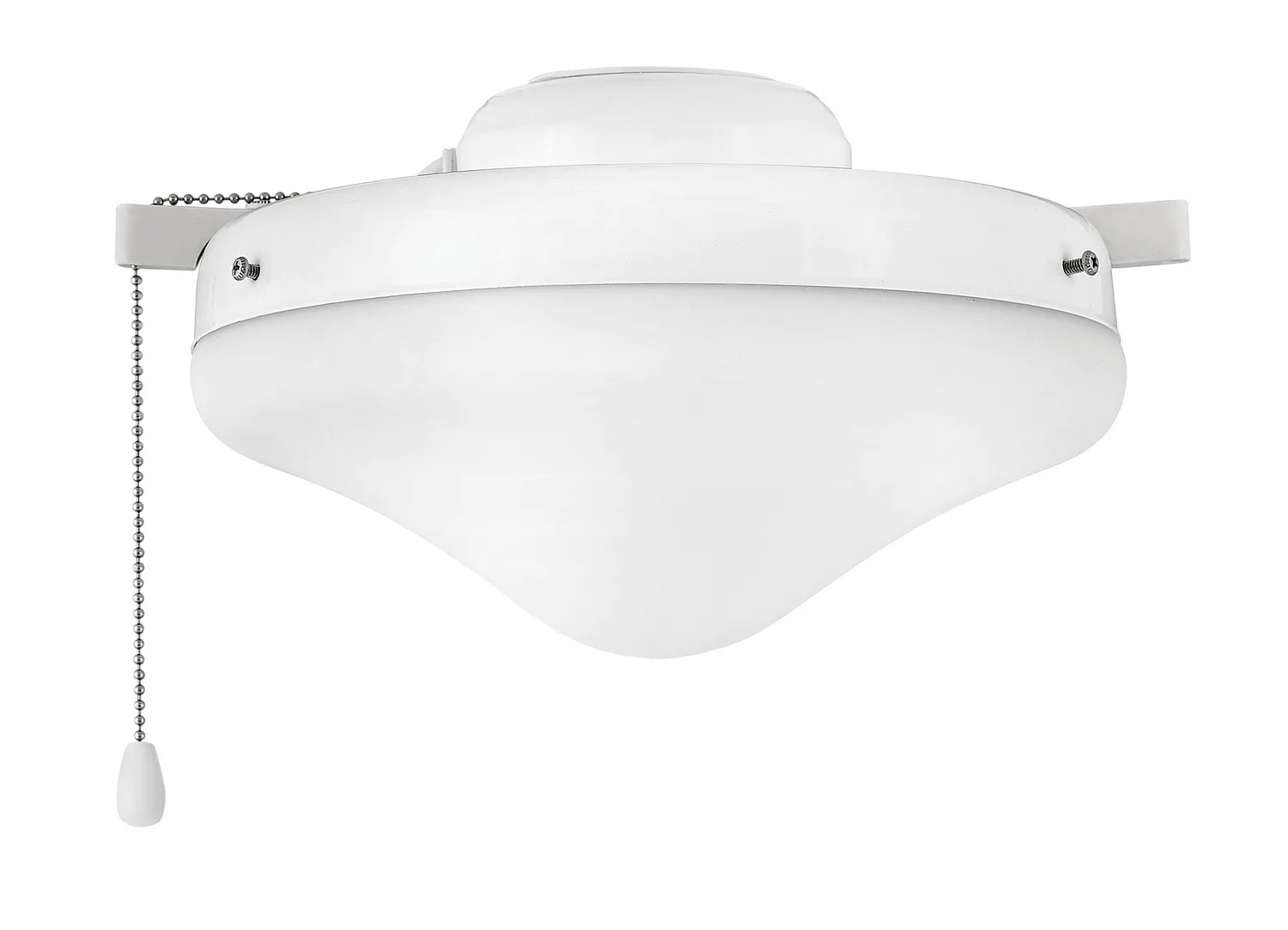 Heirloom Glass LED Fan Light Kit in Appliance White