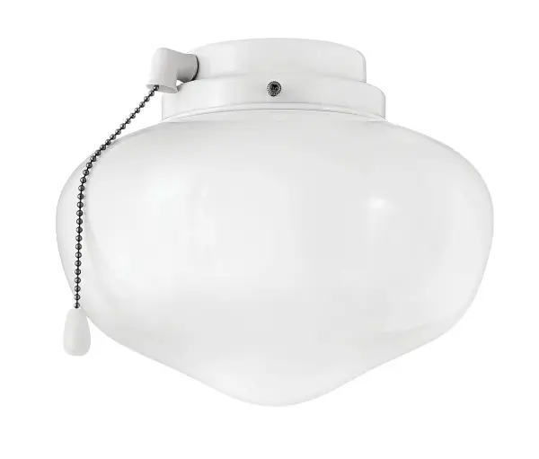 Schoolhouse LED Fan Light Kit in Appliance White