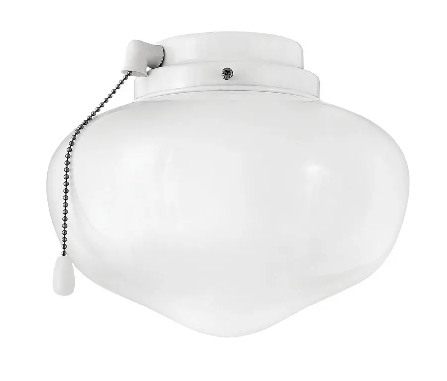 Schoolhouse LED Fan Light Kit in Appliance White