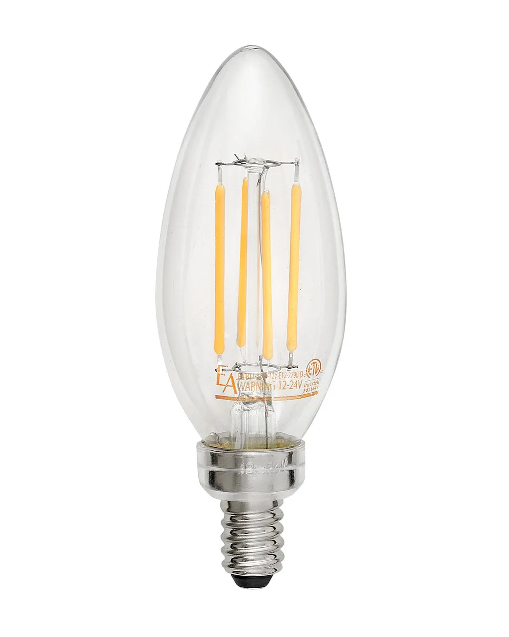 E12 LED Candelabra Bulb - 3.5W, 2700K Warm White