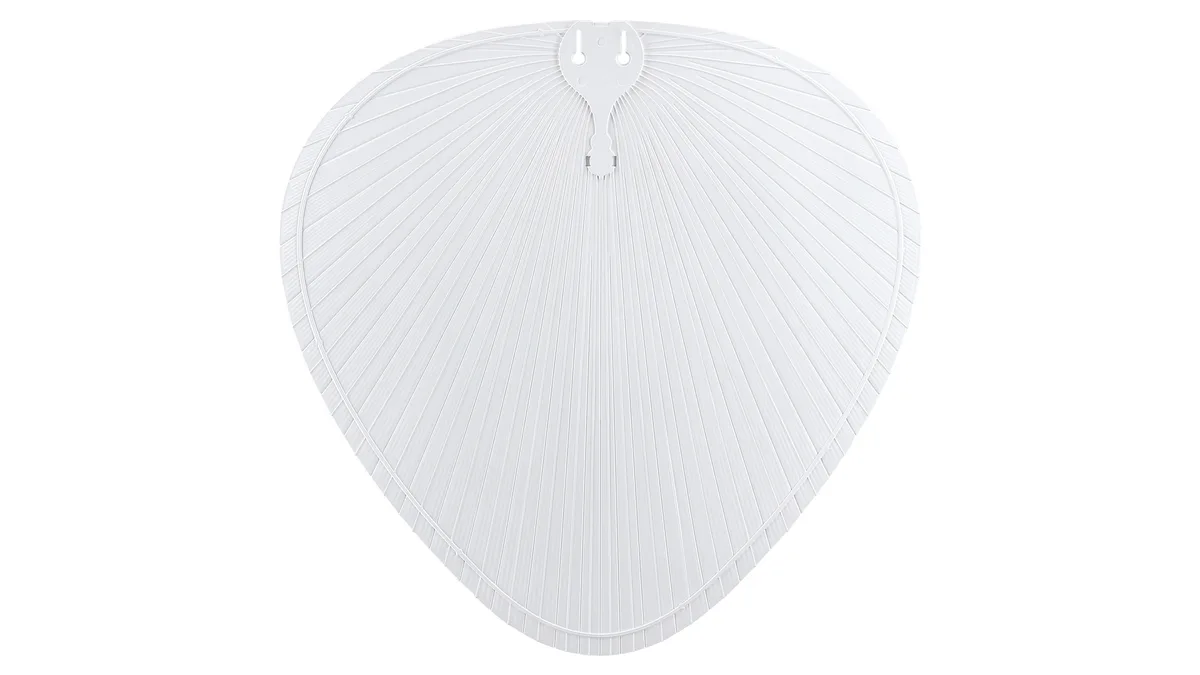 Islander DC 22 inch Indoor/Outdoor Ceiling Fan Wide Oval Palm Blade Set of 5 - Matte White