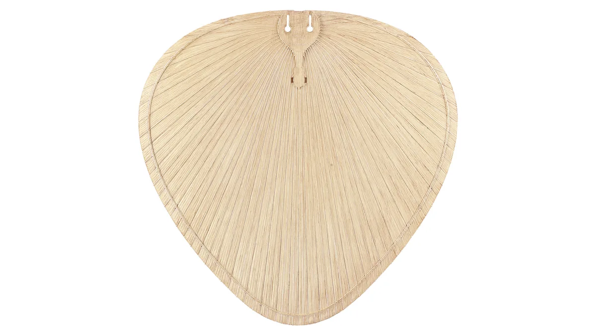 Islander DC 22 inch Indoor/Outdoor Ceiling Fan Wide Oval Palm Blade Set of 5 - Natural