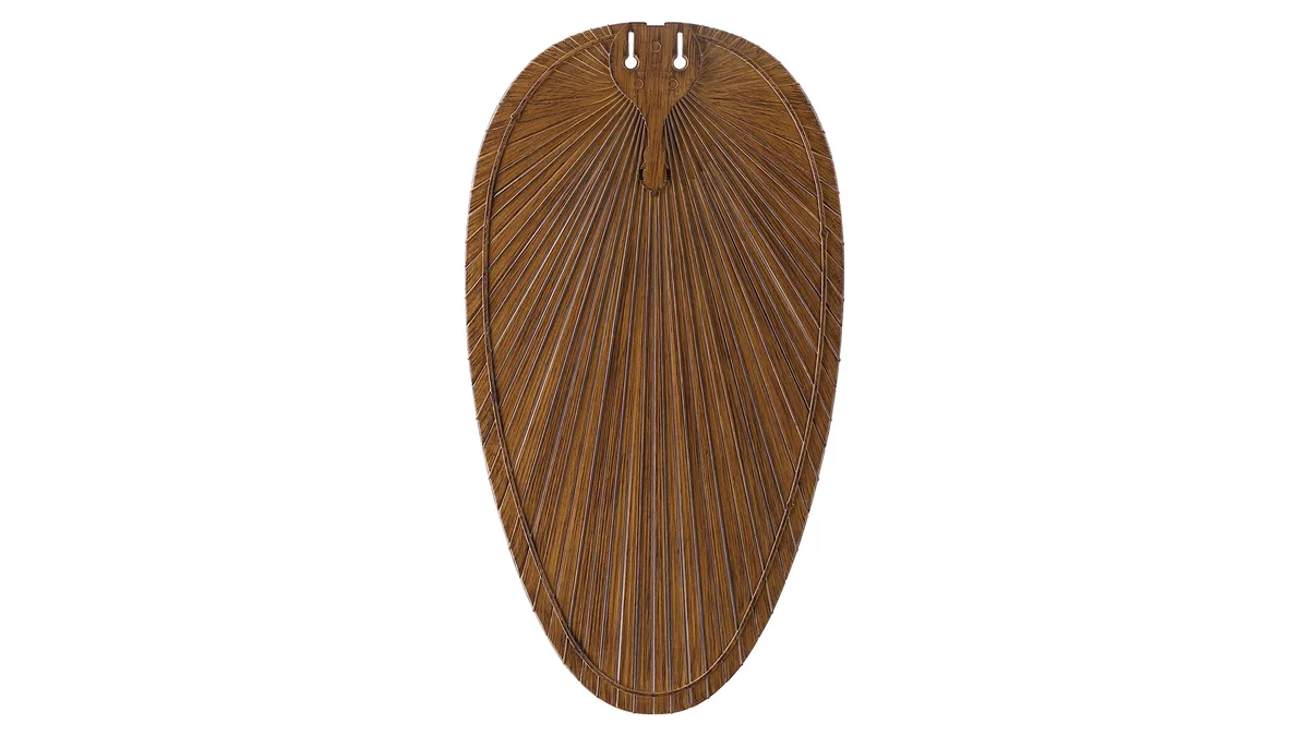 Islander DC 22 inch Indoor/Outdoor Ceiling Fan Narrow Oval Palm Blade Set of 5 - Koa