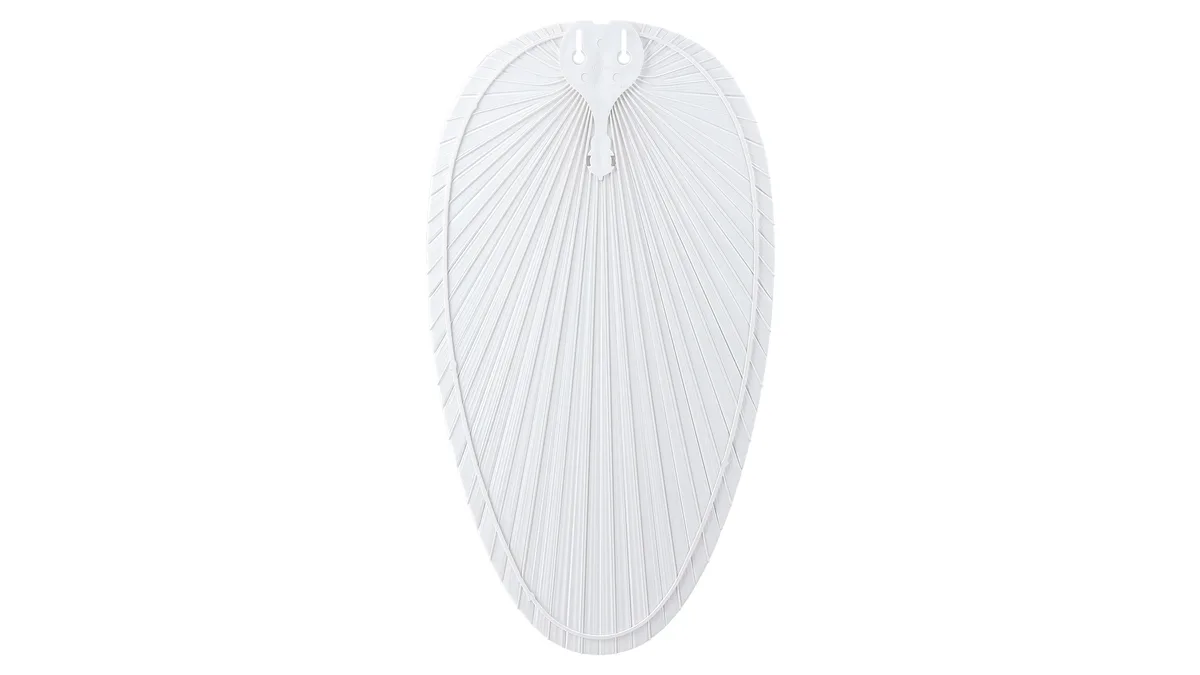 Islander DC 22 inch Indoor/Outdoor Ceiling Fan Narrow Oval Palm Blade Set of 5 - Matte White