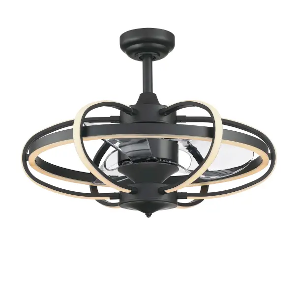 The Obvi by Fanimation is the obvious choice for uniqueness in trend and style. This ceiling fan includes a set of three clear blades and six LED side lights as well as a LED center band light with opal frosted shades. The Obvi encompasses comfort and design that is perfect for any room in the home. Dry Rated for indoor use only and can be controlled using the Fanimation Bluetooth fanSync application. The fan is reversible airflow for multi-season use