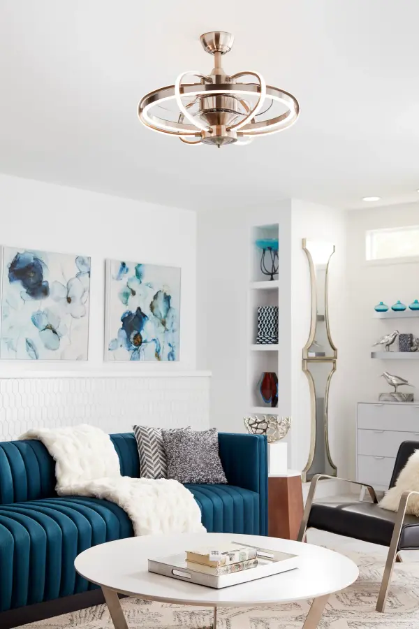 Obvi 22" Ceiling Fan in Brushed Nickel - Image 3