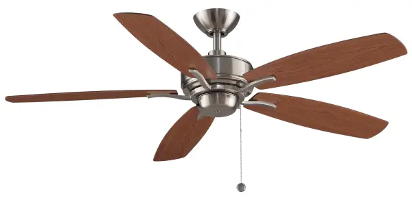 The Aire Deluxe by Fanimation brings timeless transitional style and versatile customization to virtually any indoor space. Available in multiple finish combinations, blade options, and with your choice of a glass bowl light kit or a no-light configuration, the Aire Deluxe can be tailored to complement a wide range of décor styles. Powered by a dependable AC motor, it offers three forward and three reverse speeds along with reversible airflow for year-round comfort. Dry rated for indoor use, the Aire Deluxe is also compatible with most smart home devices when paired with the appropriate optional control, making it a perfect blend of classic design, reliable performance, and modern convenience. - alternate view