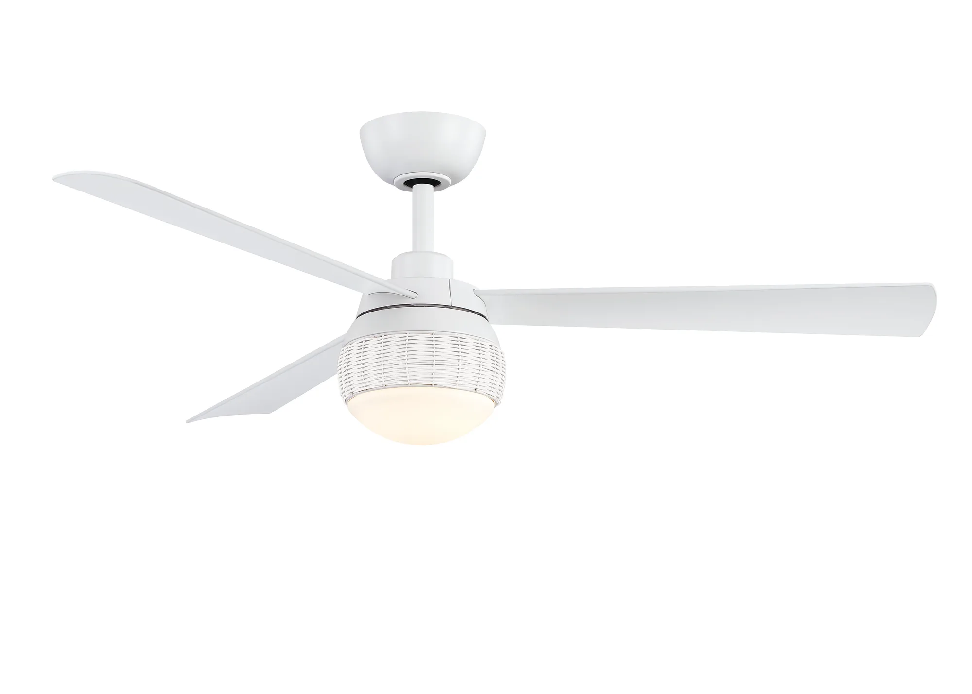 Paget 52 inch Indoor/Outdoor Ceiling Fan with LED Light Kit - Matte White with Matte White blades