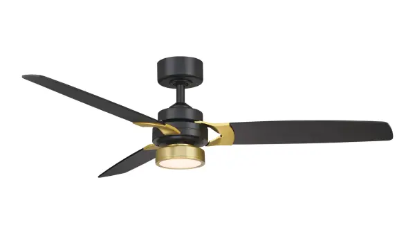 The Amped ceiling fan delivers impressive 5,335 CFM airflow with energy-efficient operation. Its sleek 3-blade design and integrated 18W LED light make it ideal for modern spaces requiring both style and powerful cooling.