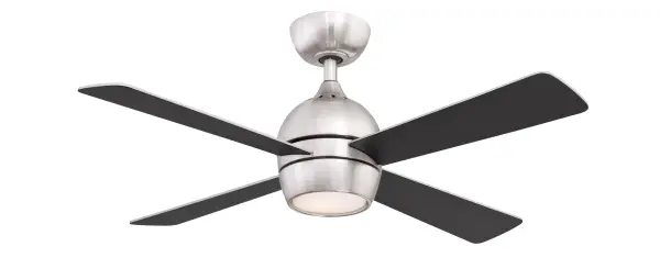 The Kwad 44 combines contemporary design with practical functionality. Its four-blade configuration delivers efficient airflow (3533 CFM) while the integrated 18W LED provides ample illumination. Smart home compatibility and reversible operation make it versatile for year-round use.