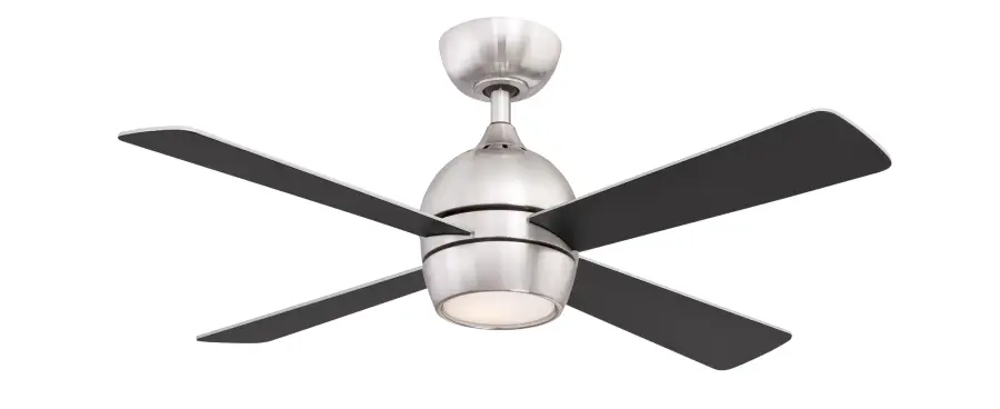 Kwad 44" Ceiling Fan with LED Light in Brushed Nickel - Image 1