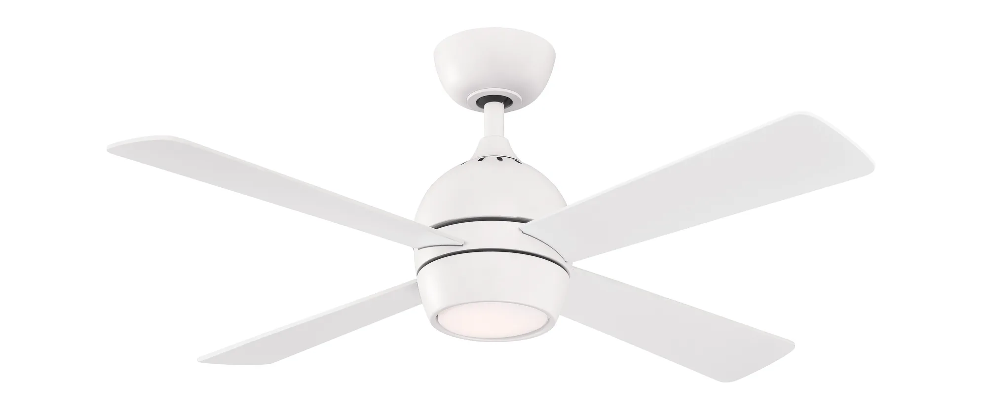 Kwad 44 inch Indoor Ceiling Fan with LED Light Kit - Matte White