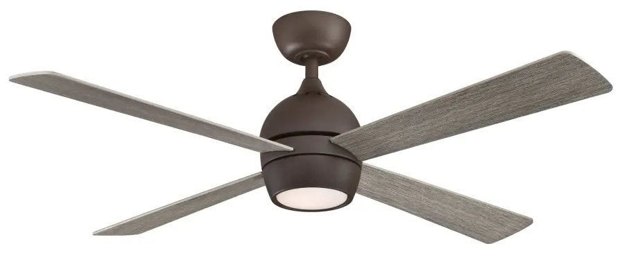 Kwad 52" Ceiling Fan with LED Light in Matte Greige - Image 1