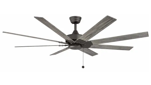 The Levon AC combines contemporary design with impressive performance, delivering 5,878 CFM at high speed with exceptional energy efficiency. Its 8-blade configuration and 63" sweep make it ideal for large spaces.