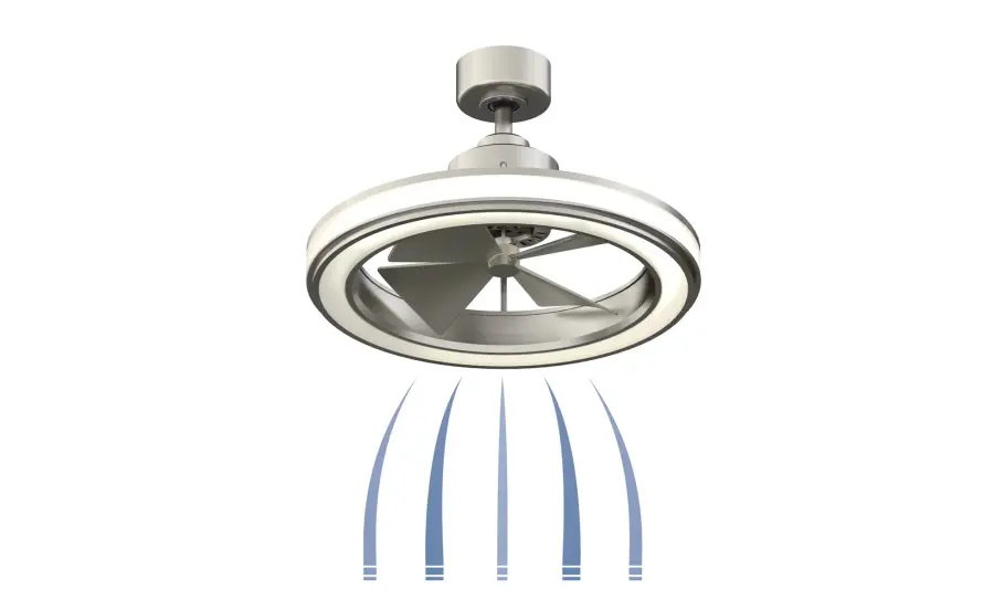 Gleam 16" Damp Rated Ceiling Fan with LED Light - Image 2