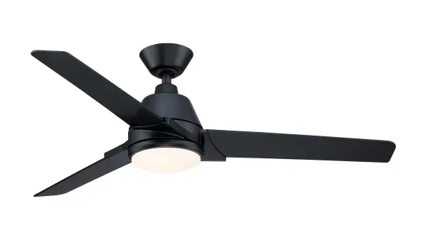 The Pyramid ceiling fan combines elegant simplicity with impressive performance, delivering 4,827 CFM airflow and energy-efficient LED lighting. Its damp rating and multiple finish options make it ideal for indoor and covered outdoor spaces.