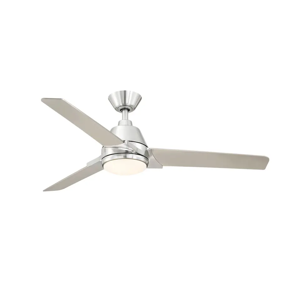Pyramid 52" Ceiling Fan with LED Light Kit in Brushed Nickel - Image 1