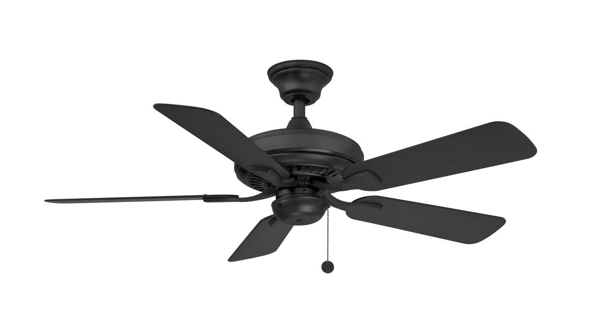 Edgewood 44 inch Indoor/Outdoor Ceiling Fan - Black with Black blades