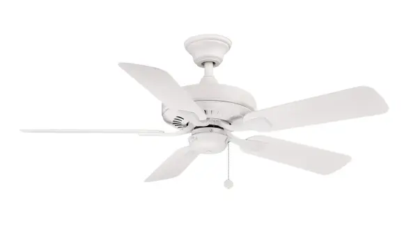 The Edgewood by Fanimation is an aesthetically pleasing ceiling fan that has it all. The Edgewood boasts the unique capacity to operate in both dry and wet locations. This versatile ceiling fan compliments any interior or exterior design with finish options ranging from black with black blades, brushed nickel with dark walnut blades, dark bronze with dark walnut blades and matte white with matte white blades. The Edgewood includes a 4.5 inch stainless steel downrod and is ceiling slope compatible. The Edgewood can be purchased with an optional close-to-ceiling kit for a more snug fit. This ceiling fan is Wet Rated for indoor or outdoor use and compatible with most smart home devices (required control sold separately) Reversible airflow for multi-season use