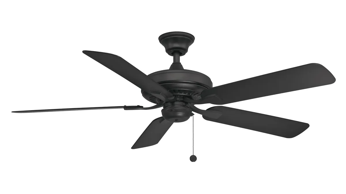 Edgewood 52 inch Indoor/Outdoor Ceiling Fan - Black with Black blades