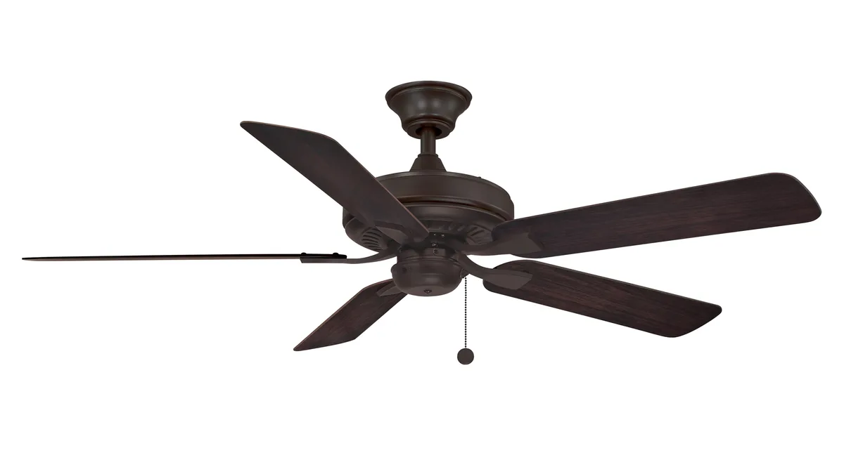 Edgewood 52 inch Indoor/Outdoor Ceiling Fan - Dark Bronze with Dark Walnut blades