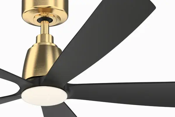 The Kute5™ combines sleek contemporary styling with powerful performance. Its DC motor delivers exceptional energy efficiency (184 CFM/Watt) while moving 6,719 CFM at high speed. Damp-rated for versatility. - alternate view