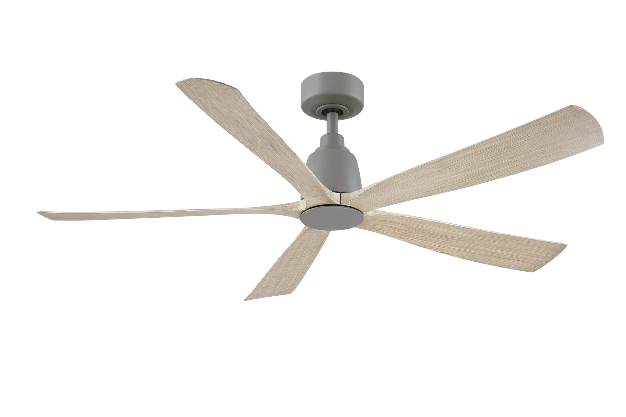 Kute5 52 inch Indoor/Outdoor Smart Ceiling Fan - Antique Graphite with Light Oak blades
