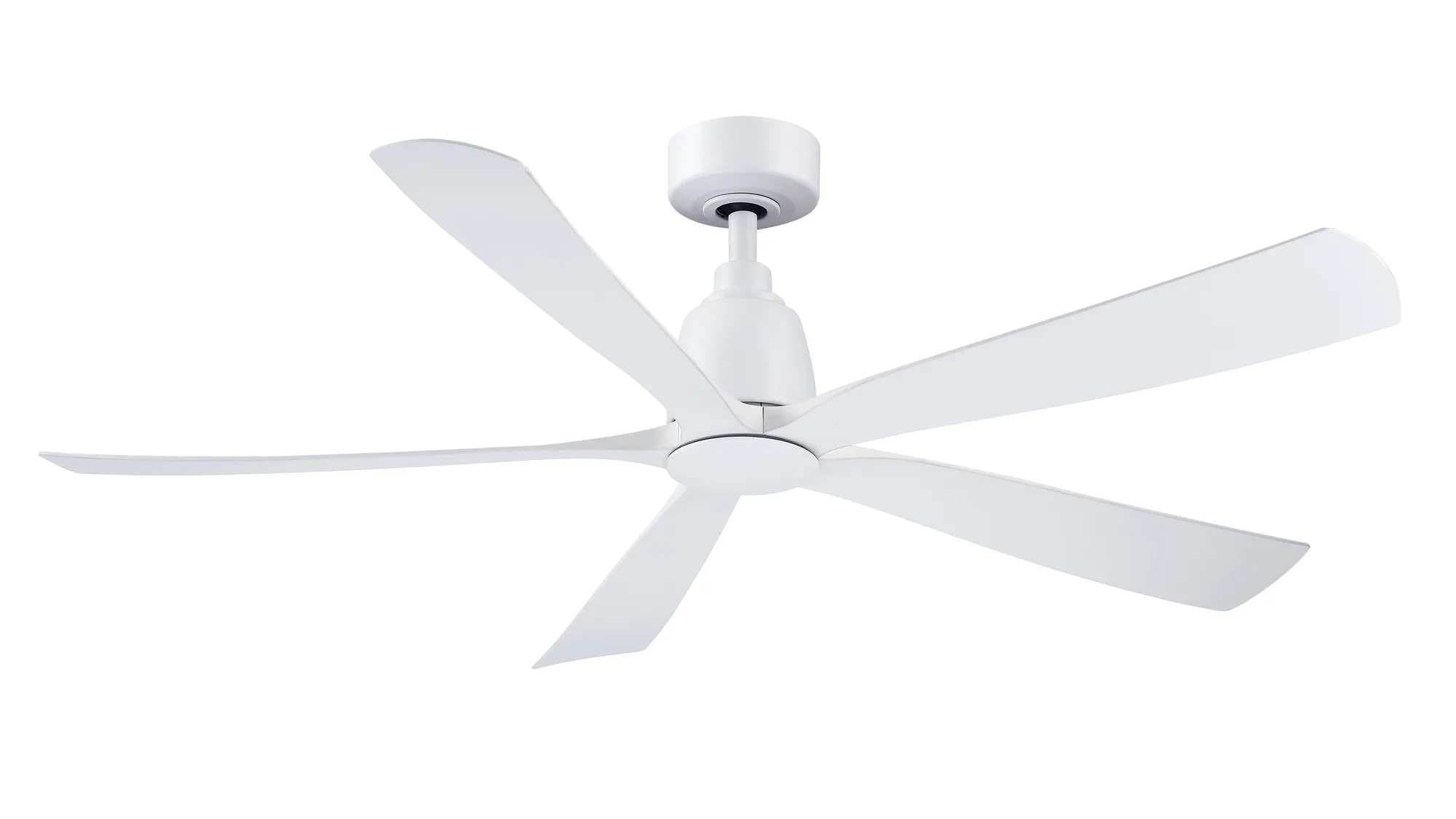 Kute5 52 inch Indoor/Outdoor Smart Ceiling Fan - Matte White with Matte White blades