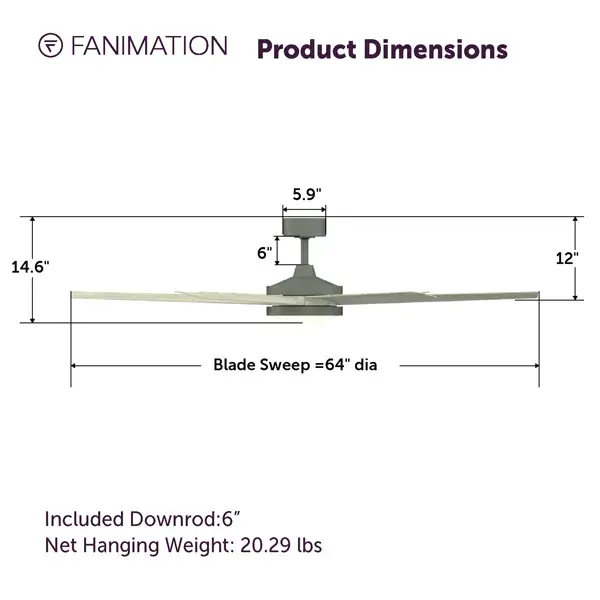 Brawn™ 64" Ceiling Fan with LED Light - Image 7
