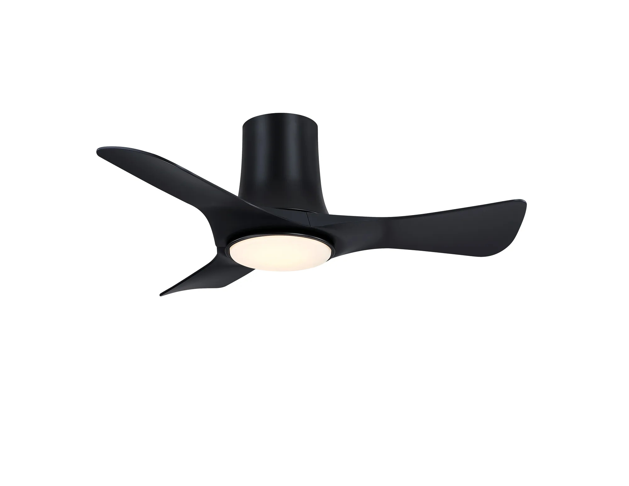 Corke 36 inch Indoor/Outdoor Smart Ceiling Fan with LED CCT Select Light Kit - Black with Black Blades