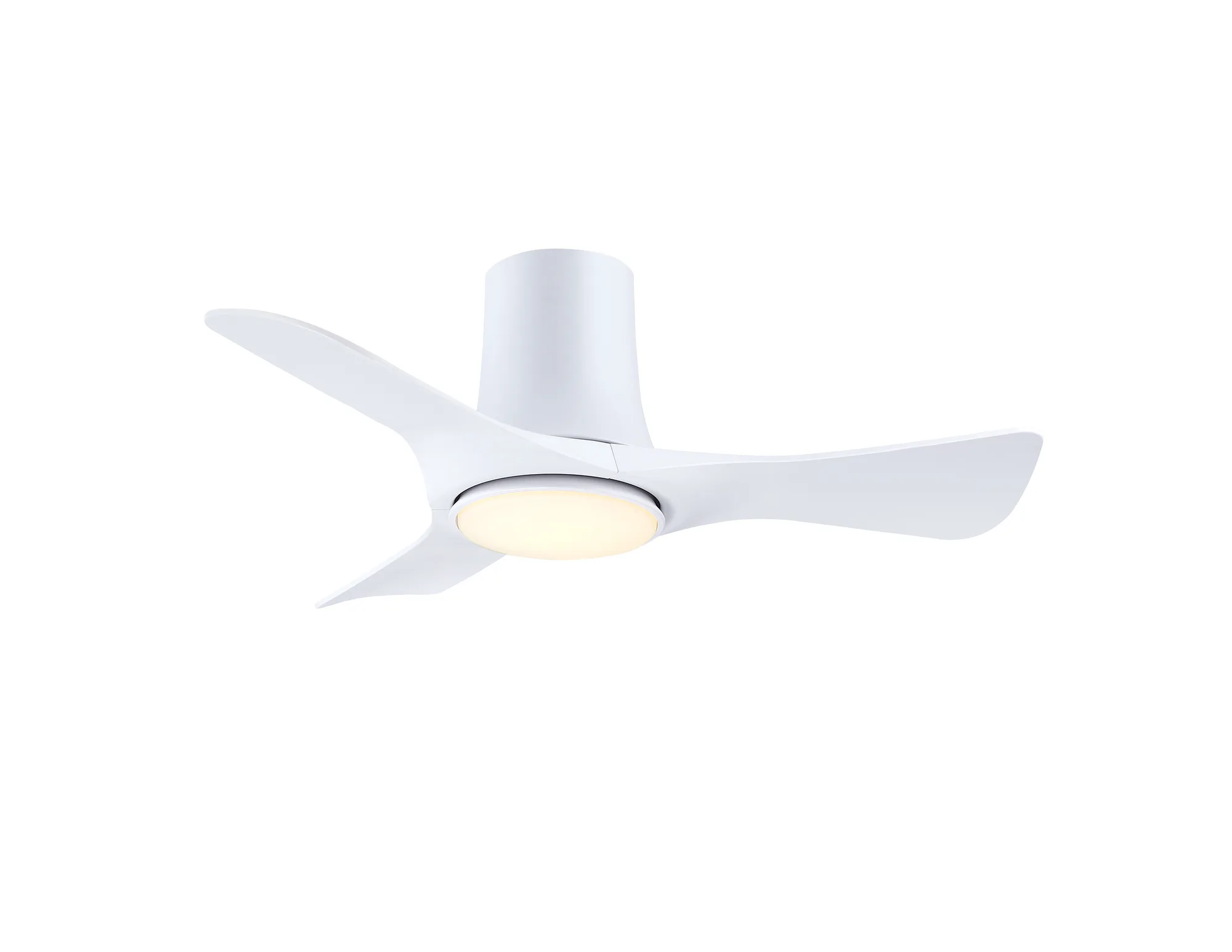 Corke 36 inch Indoor/Outdoor Smart Ceiling Fan with LED CCT Select Light Kit - Matte White with Matte White Blades